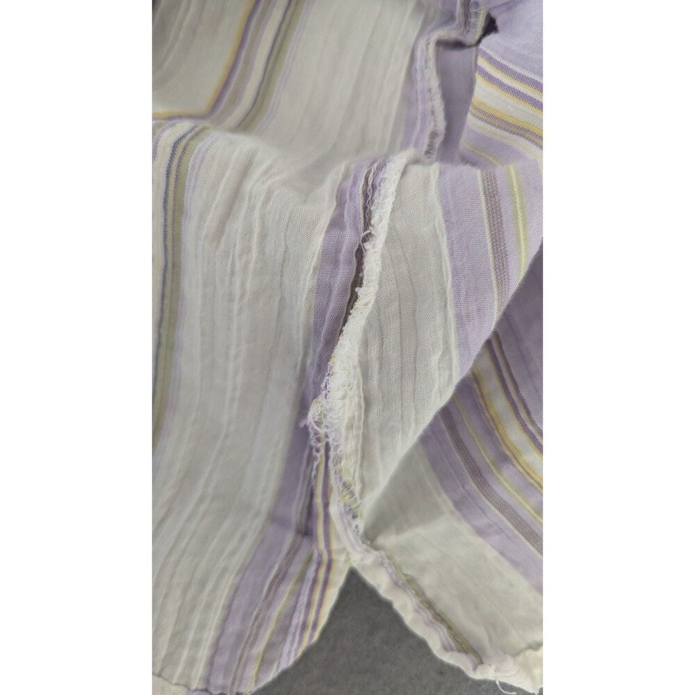 Lemon Grass Studio Purple Striped Sleeveless Button Up Top Small - Picture 5 of 5